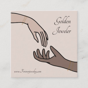 Modern Forever Permanent Jewellery Care Square Business Card