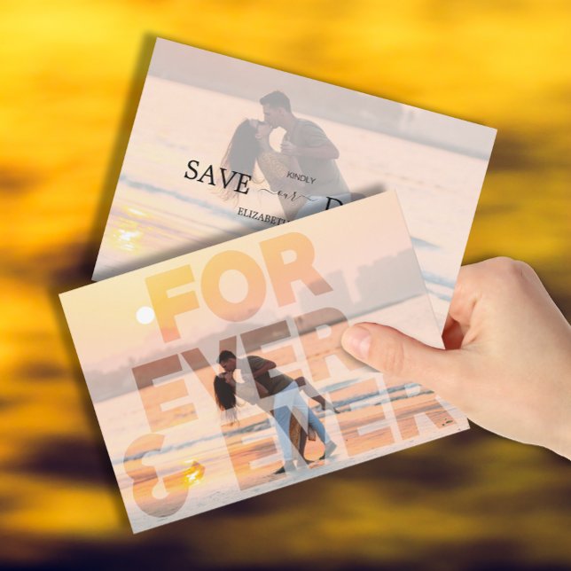 Modern FOREVER Wedding Photo Save The Date (Creator Uploaded)