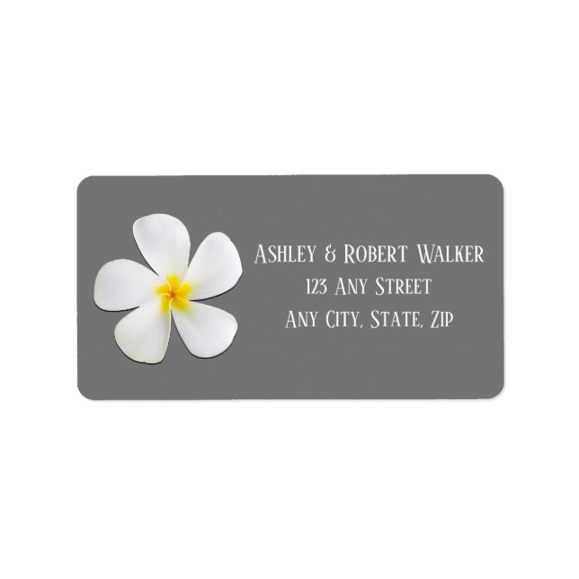Modern Formal Classic, White on Grey, Wedding Label (Front)