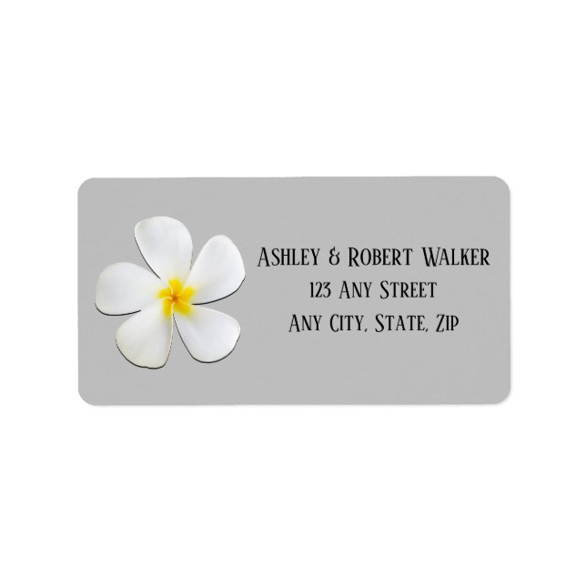 Modern Formal Classic, White on Light Grey Wedding Label (Front)