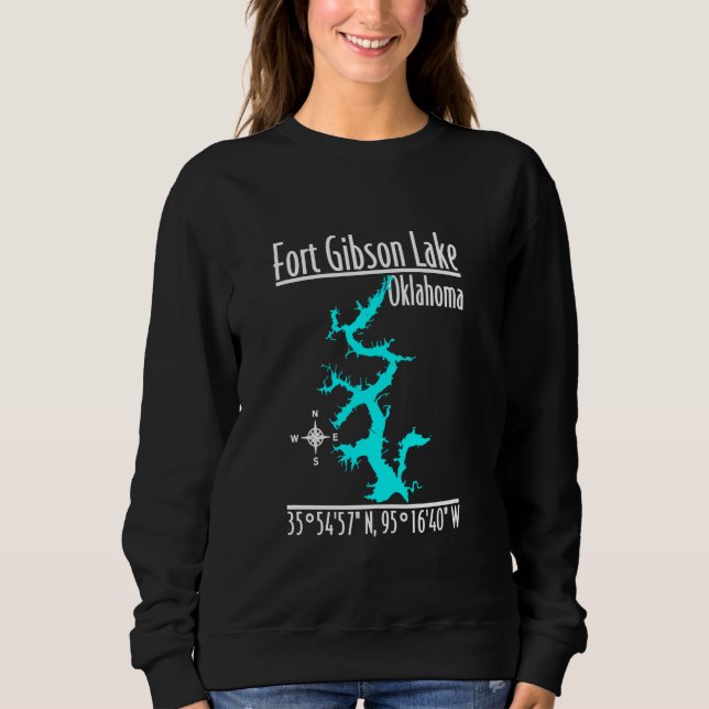 Modern Fort Gibson Lake - Oklahoma Sweatshirt (Front)