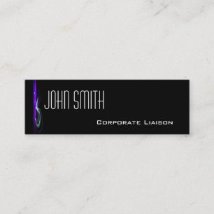 Modern Fountain Blue Skinny Business Cards