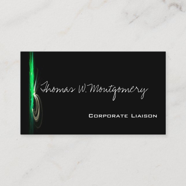 Modern Fountain Green Standard Business Cards (Front)