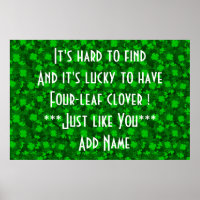 Modern Four Leaf Clover Floral