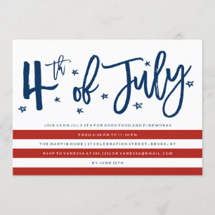 Modern Fourth of July Party Invitation