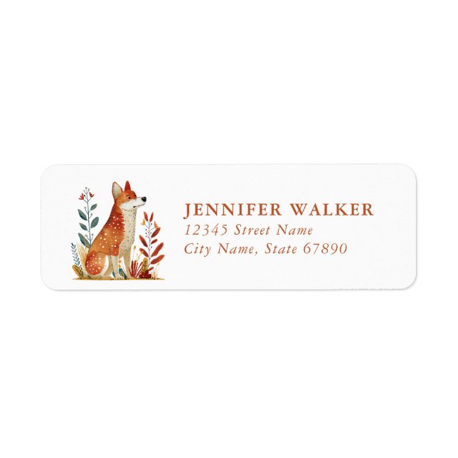Modern Fox Return Address Labels (Front)