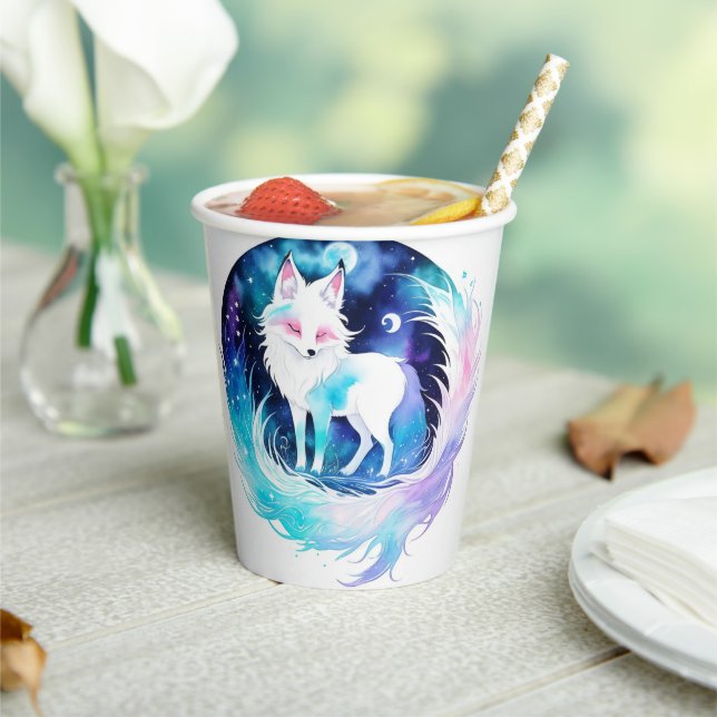 Modern Fox Woodland Birthday Paper Cups (Insitu)