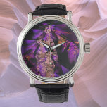 Modern fractal in black and purple watch<br><div class="desc">Unique purple fractal design - modern Art! Fantasy - unique - cool! Designed by Marions Artwork. You can customise the design or transfer it to another product! Change the size,  add text,  and more!</div>