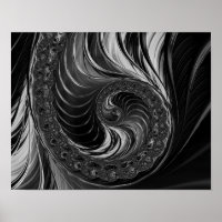 Modern Fractal Metallic Nautilus Golden Ratio