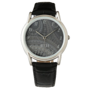 Modern Fractal Monogrammed Watch