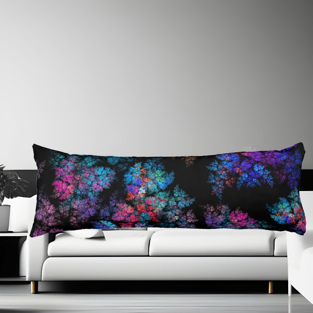 Modern fractal pattern on black body cushion (Creator Uploaded)