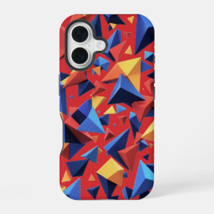 Modern Fragment Grid iPhone 16 Case