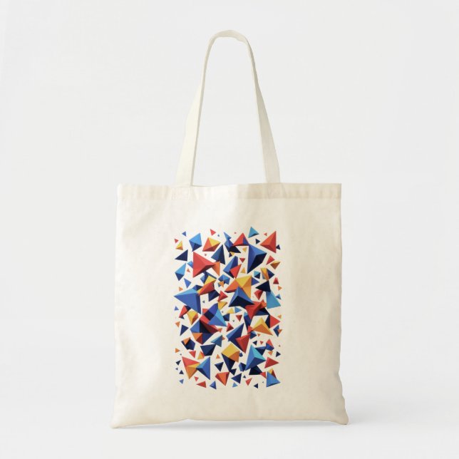 Modern Fragment Grid Tote Bag (Front)