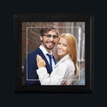 Modern Frame and Monogram Photo Gift Box<br><div class="desc">Full bleed photo design featuring an elegant thin frame and a 3-letter monogram. Personalise it with for mother's day,  as a wedding or anniversary gift,  graduation gift,  etc.</div>