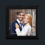 Modern Frame and Monogram Photo Gift Box<br><div class="desc">Full bleed photo design featuring an elegant thin frame and a 3-letter monogram. Personalise it with for mother's day,  as a wedding or anniversary gift,  graduation gift,  etc.</div>