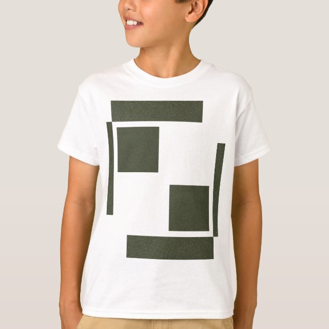 Modern Frame Moss Green Kids Tee - T-Shirt (Front)