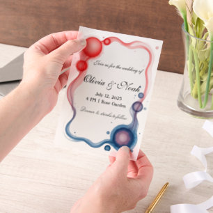 Modern Frame Vellum Invitations