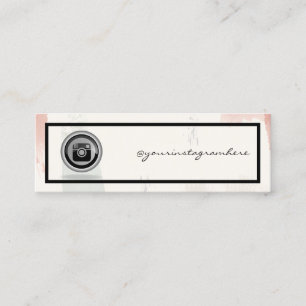Modern Frame,Watercolor, Instagram Social Media Mini Business Card