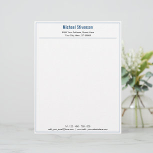 Modern Frame Your Name Address Office Personalised Custom Letterhead