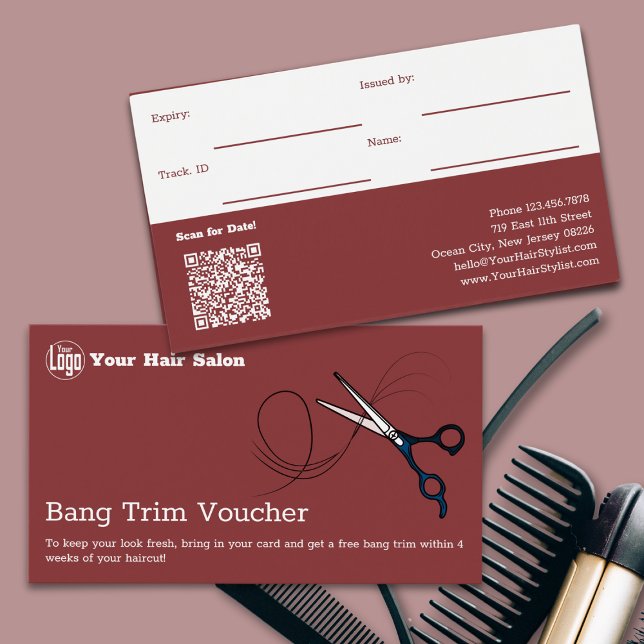 Modern Free Bang Trim Voucher Card (Modern Free Bang Trim Voucher Card)