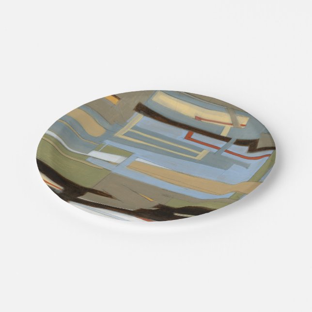 Modern Free Expression Painting by Norman Wyatt Paper Plate (Angled)