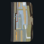 Modern Free Expression Painting by Norman Wyatt Samsung S4 Wallet Case<br><div class="desc">A modern free expression painting by Norman Wyatt Jr,  it features interlocking lines that form tight links of colour. Perfect as a personal purchase or as a gift for someone who enjoys free expression paintings.</div>