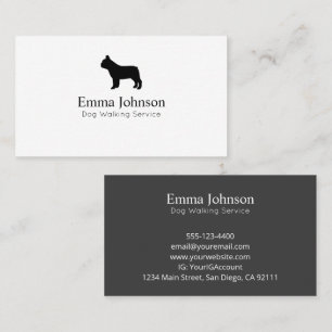 Modern French Bulldog Logo Business Card