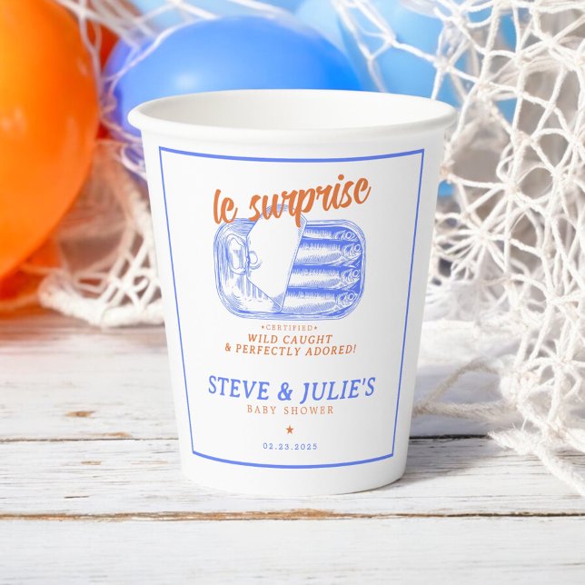 Modern French Sardines Tinned Fish Paper Cups (Creator Uploaded)