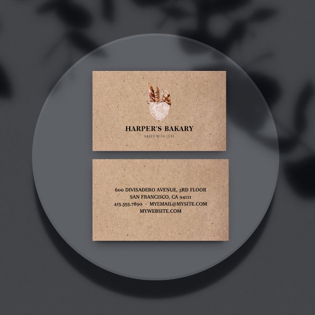 Modern Fresh Bakery Professional Logo Business Card (Creator Uploaded)