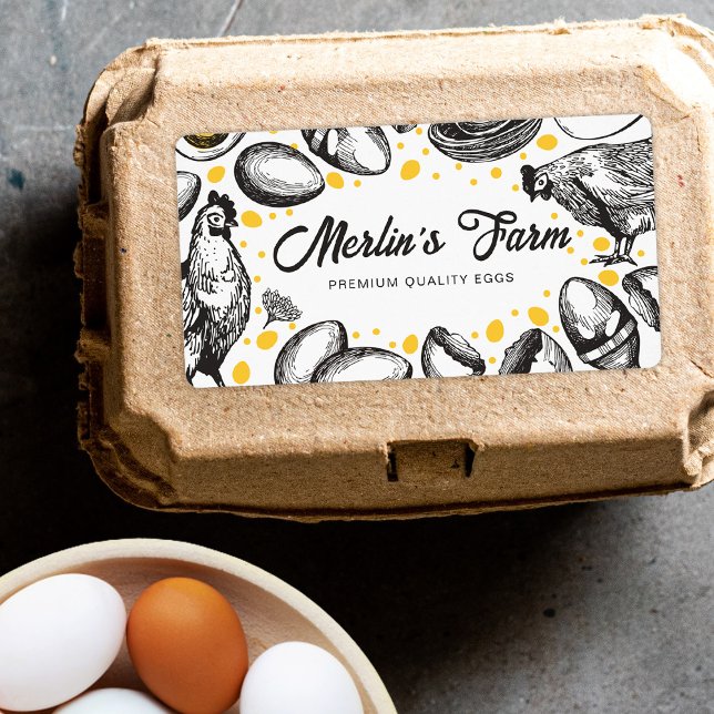 Modern Fresh Eggs Illustration - Egg Carton Label (Creator Uploaded)