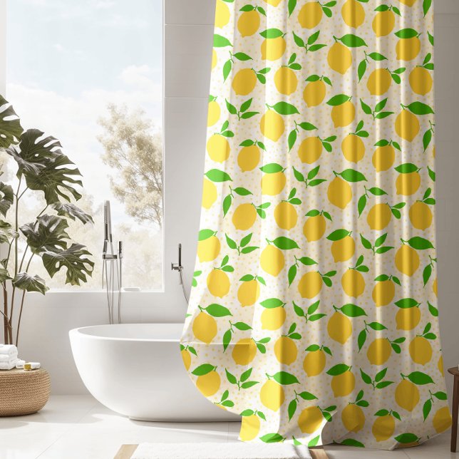 Modern Fresh Lemons  Shower Curtain (Creator Uploaded)