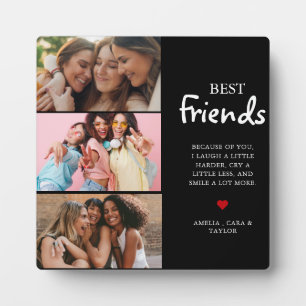 Modern Friend Collage Photos Simple Plaque