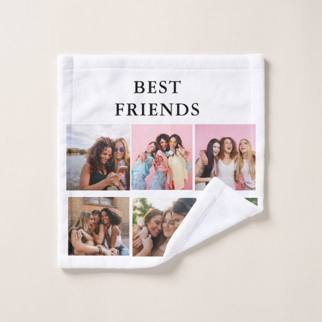 Modern Friend Collage Photos Simple Wash Cloth (Wash Cloth)