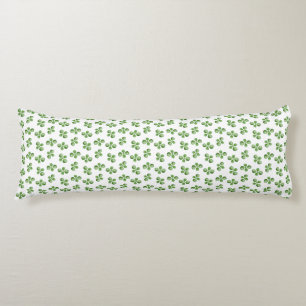Modern Friendly Green Succulent Leaves on White Body Cushion