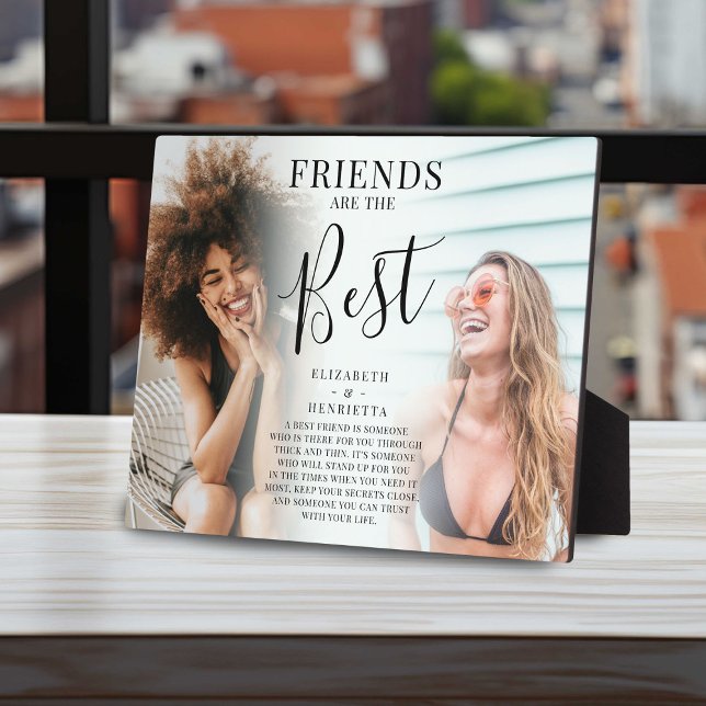Modern 'FRIENDS are the Best Photo Keepsake Plaque (Creator Uploaded)