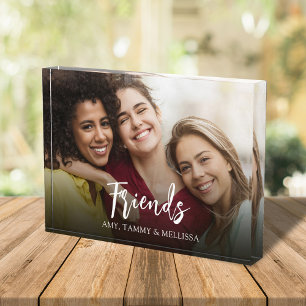 Modern Friends Custom Personalised Photo Block