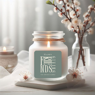 Modern Friendsgiving Fall Elegant Square Sticker