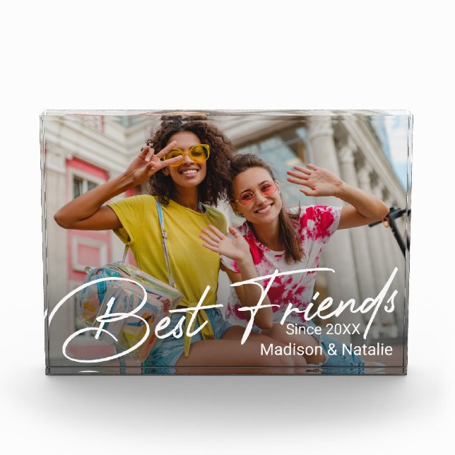 Modern Friendship Photo Gift Block (Front)
