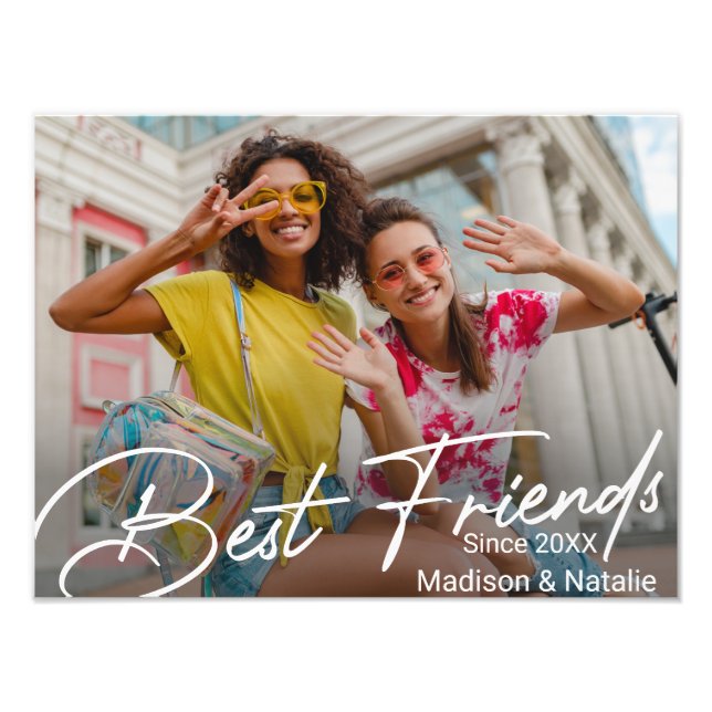 Modern Friendship Photo Gift Print (Front)