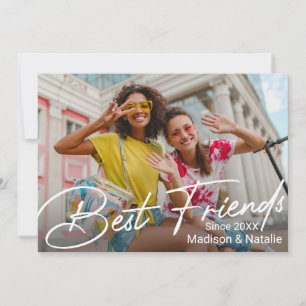 Modern Friendship Photo Gift Thank You Card