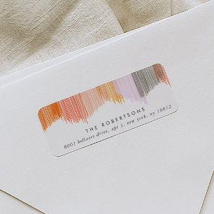 Modern Fringe Return Address Labels