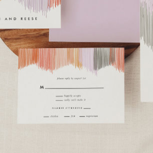 Modern Fringe Wedding RSVP Cards