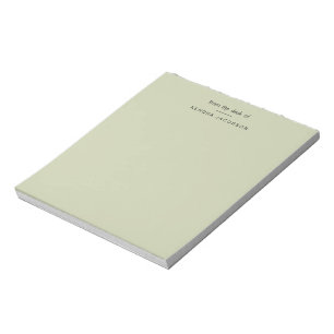 Modern From The Desk Of Sage Green Desk Stationery Notepad