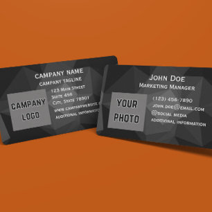modern Front And Back Business Cards