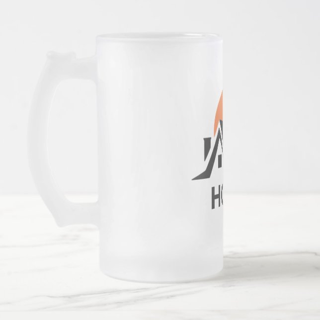 Modern Frosted Glass Mug for Stylish Home Décor (Left)