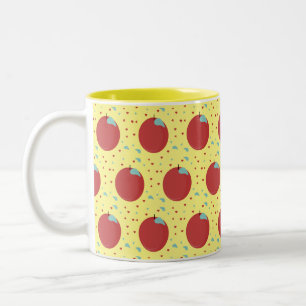 Modern Fruit Apple Pattern Sweet Two-Tone Coffee Mug