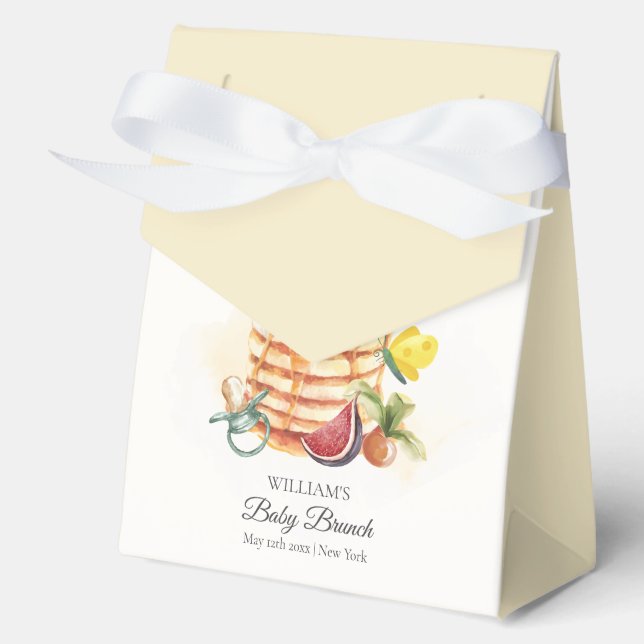 Modern Fruit Pancake Pacifier Brunch Baby Shower  Favour Box (Front)