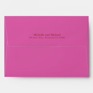 Modern fuchsia wedding envelopes