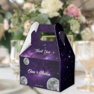 Modern Full Moon Starry Night Wedding Thank You Favour Box
