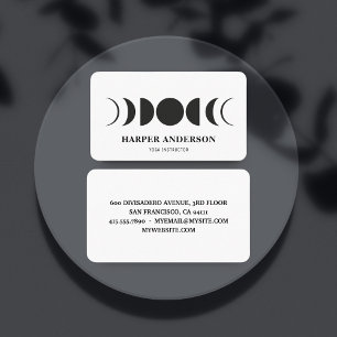 Modern Full Moon Yoga Instructor Professional  Business Card